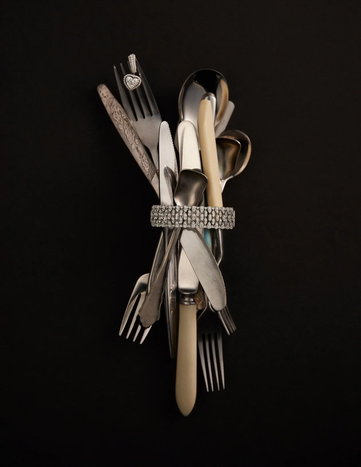 Браслет из белого золота с бриллиантами и серьги из белого золота с лабораторно выращенными бриллиантами, MIUZ Diamonds