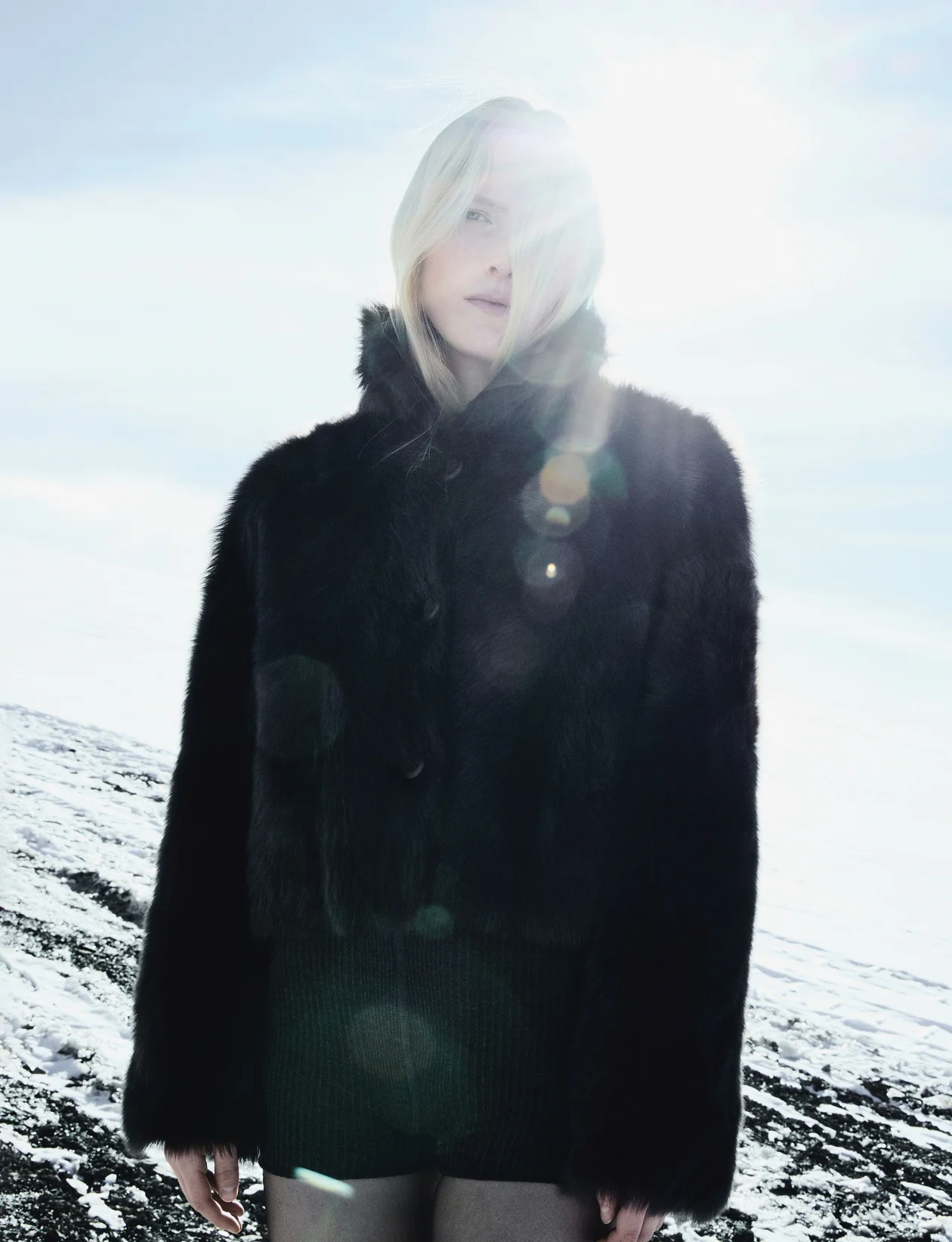 Шуба, Luda Nikishina; колготки, Calzedonia