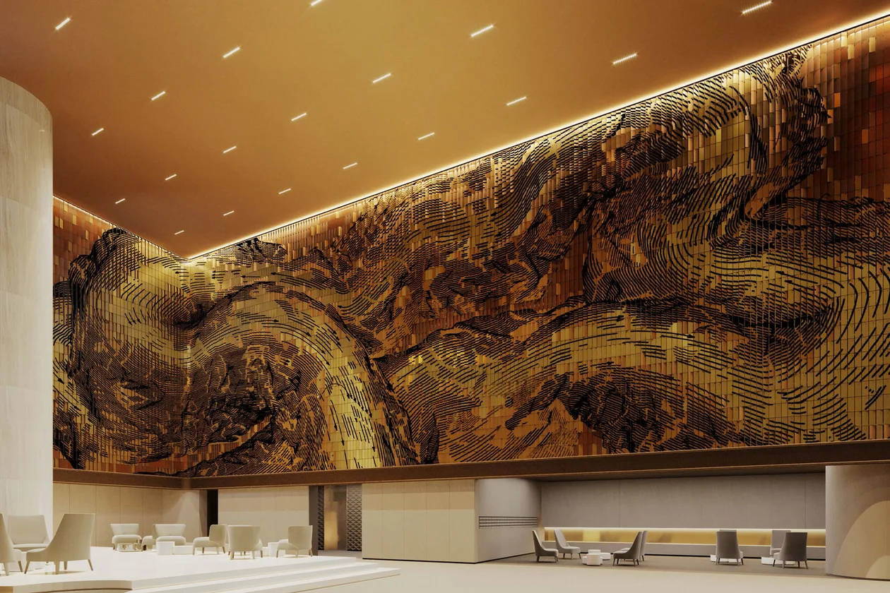 Панно в Moscow Towers