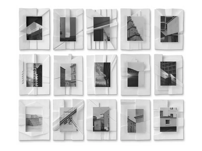 Лина Борисова. Серия Re/form. Струйная печать, пенополистирол, водоэмульсионная краска. 2025.