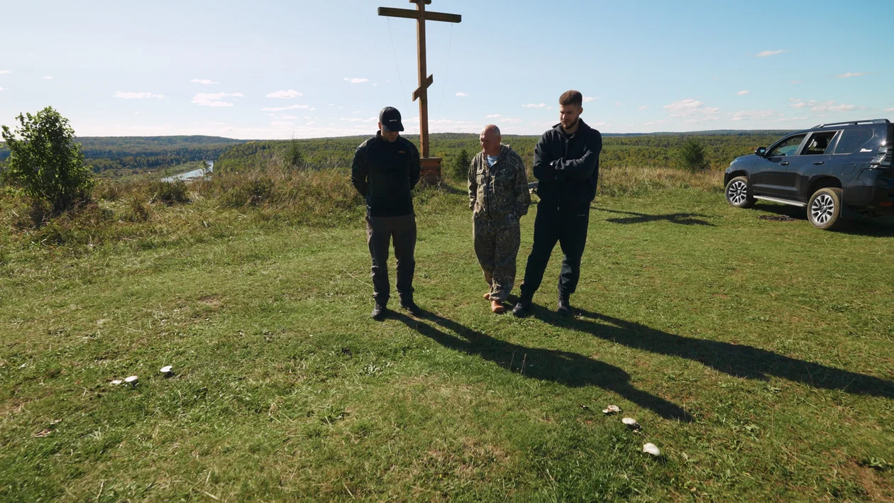На съемках выпуска блога в Молебском треугольнике