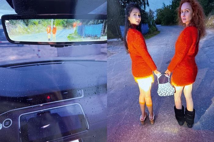 На Соне и Ольге: платья, WALK OF SHAME, весна–лето 2015; сумка, WALK OF SHAME, осень–зима 2020/2021; обувь, UGG.