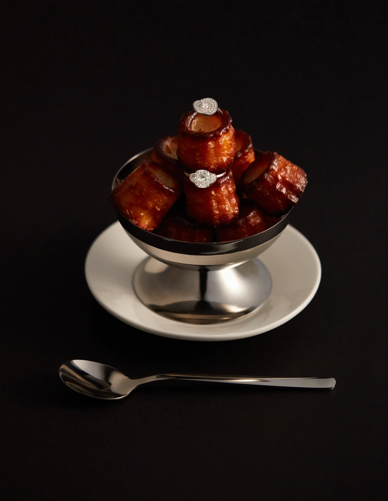 Кольцо из белого золота с бриллиантами, Edelstein, AllTime; кольцо из белого золота с лабораторно выращенными бриллиантами, Yana Jewellery