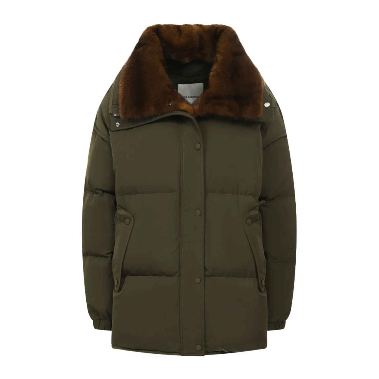 Yves Salomon — пуховик с отделкой из норки