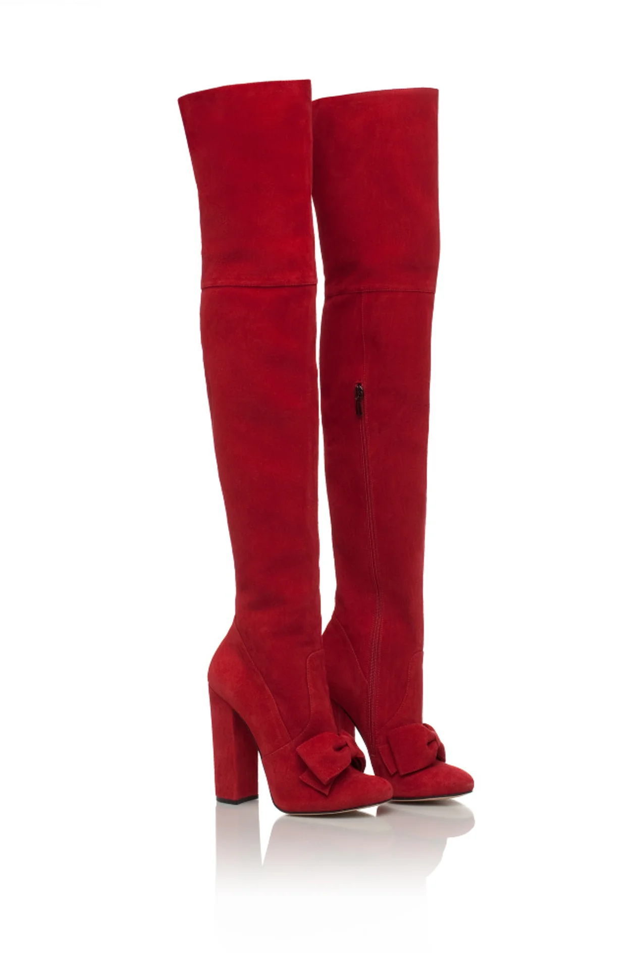 Ботфорты из замши с бантом, Bella Potemkina