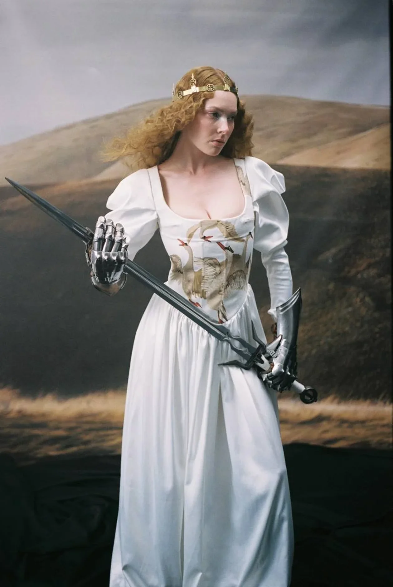 Платье «Белые лебеди», KossKoss 