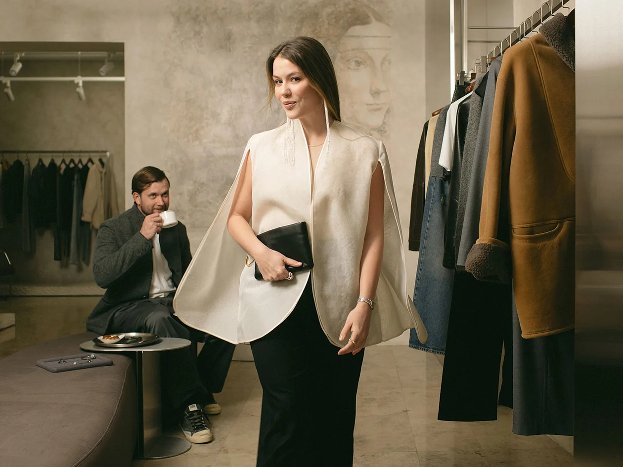 <span style="font-size:14px;">Основатели бренда Наталья и Вячеслав Сухотерины в магазине Rockabi на набережной Мойки в Петербурге.</span>