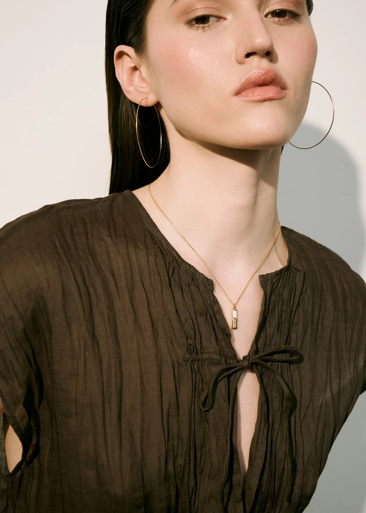 Золотистые серьги-кольца, Aquagirl