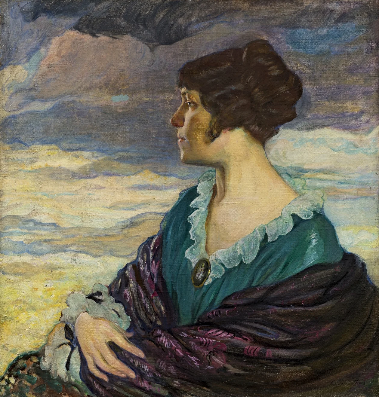 Ольга Делла-Вос-Кардовская. Автопортрет. 1917. Государственный Русский музей