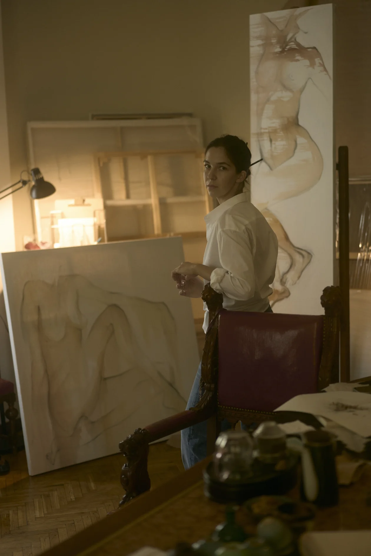 Юлия Кравчук в своей мастерской