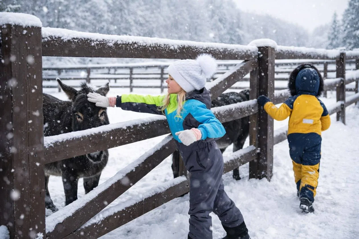 Ослик на экоферме «Бунин ручей». Фото: соцсети экофермы