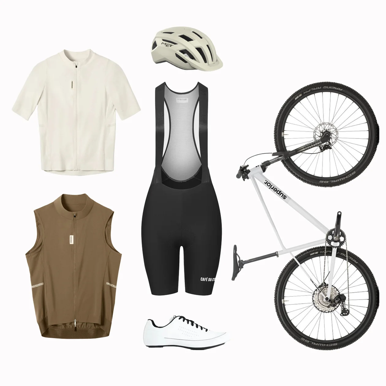 Жилет и джерси Fingerscrossed, Velocu; велошорты и велотрусы Cafe du Cycliste, Tri Bike Boutique; велотрусы Superior, CityCycle; шлем Met, "ВелоСтрана"