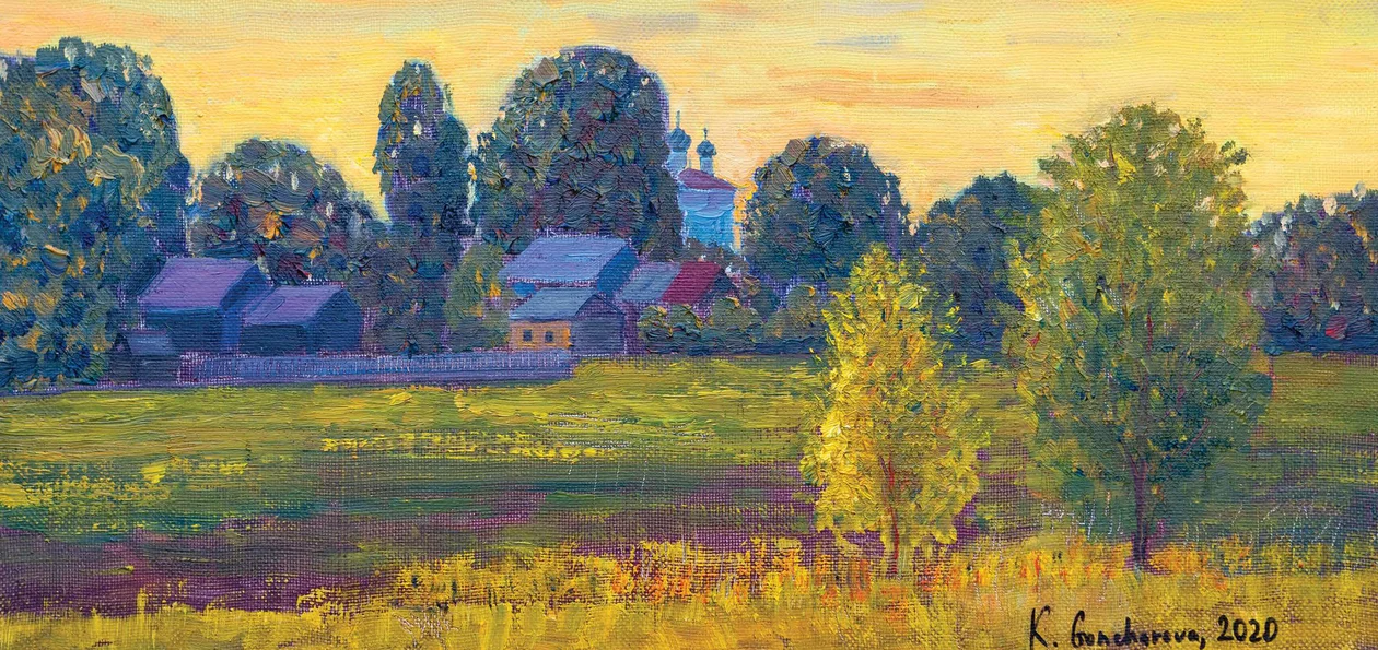 Картина Кати Гончаровой «Весенний Плес»