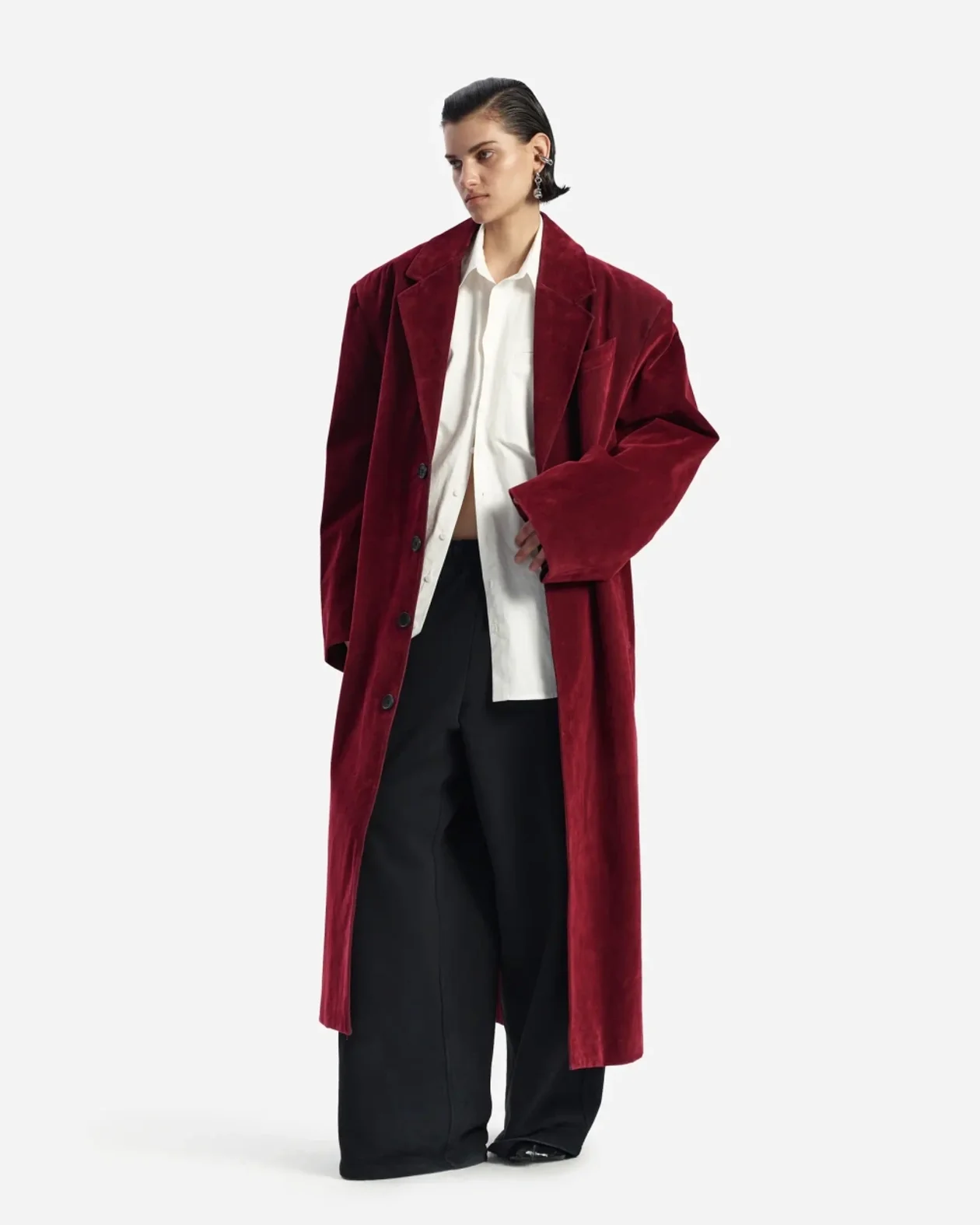 Пальто из денима с бархатным покрытием, Arligent