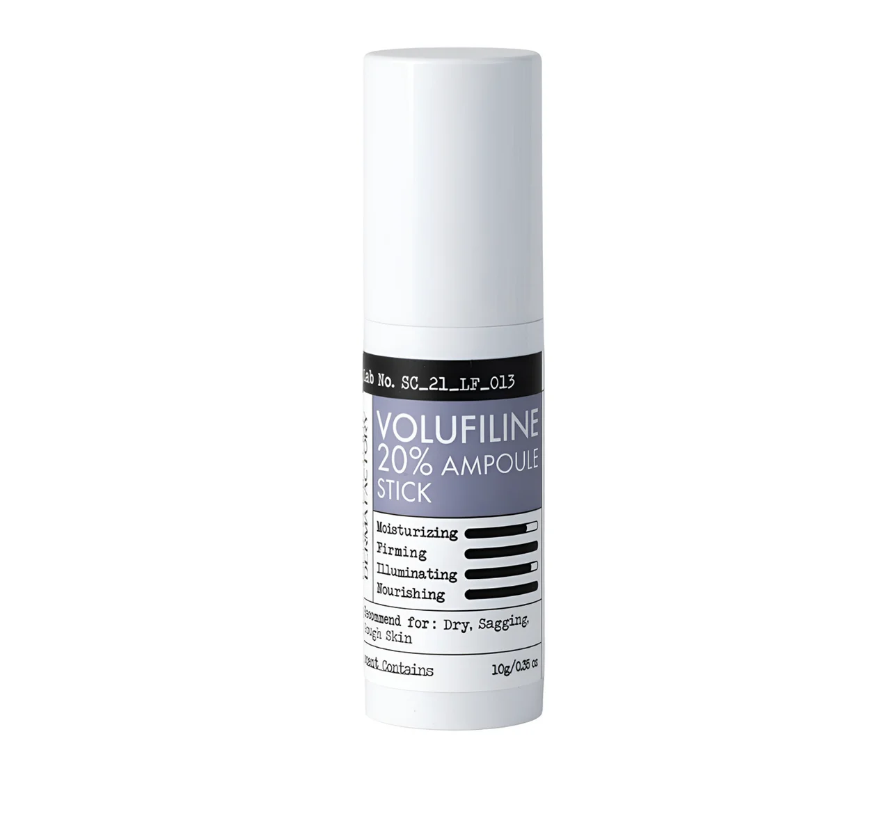 Тонизирующая сыворотка для упругости и сияния кожи лица в стике Volufiline 20% Ampoule Stick, Derma Factory 